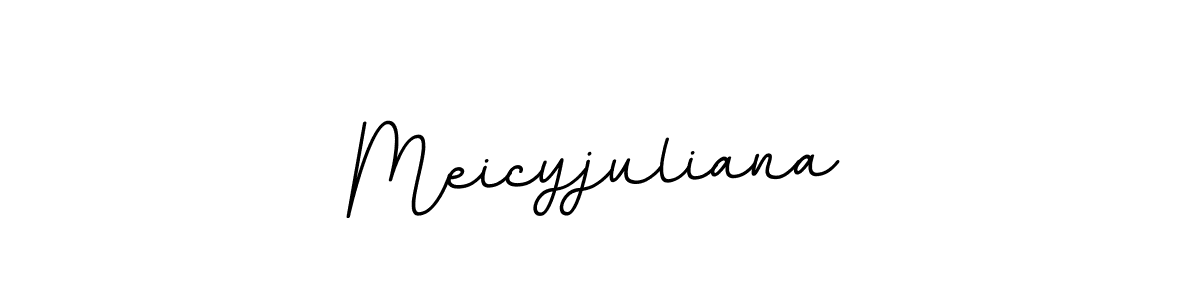 Meicyjuliana stylish signature style. Best Handwritten Sign (BallpointsItalic-DORy9) for my name. Handwritten Signature Collection Ideas for my name Meicyjuliana. Meicyjuliana signature style 11 images and pictures png