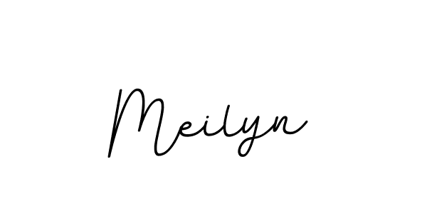 Design your own signature with our free online signature maker. With this signature software, you can create a handwritten (BallpointsItalic-DORy9) signature for name Meilyn. Meilyn signature style 11 images and pictures png