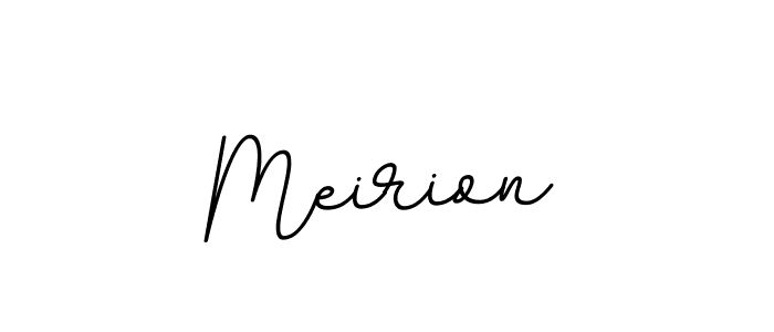 Design your own signature with our free online signature maker. With this signature software, you can create a handwritten (BallpointsItalic-DORy9) signature for name Meirion. Meirion signature style 11 images and pictures png
