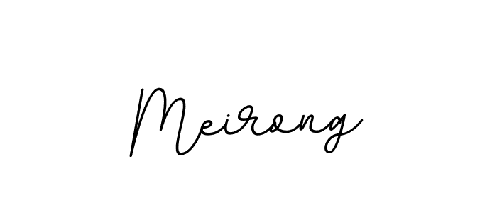 Meirong stylish signature style. Best Handwritten Sign (BallpointsItalic-DORy9) for my name. Handwritten Signature Collection Ideas for my name Meirong. Meirong signature style 11 images and pictures png