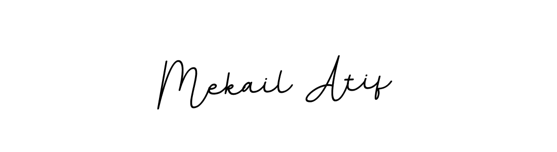 Make a beautiful signature design for name Mekail Atif. With this signature (BallpointsItalic-DORy9) style, you can create a handwritten signature for free. Mekail Atif signature style 11 images and pictures png