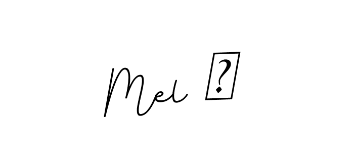 Use a signature maker to create a handwritten signature online. With this signature software, you can design (BallpointsItalic-DORy9) your own signature for name Mel ❤. Mel ❤ signature style 11 images and pictures png