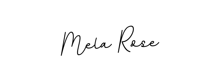How to make Mela Rose name signature. Use BallpointsItalic-DORy9 style for creating short signs online. This is the latest handwritten sign. Mela Rose signature style 11 images and pictures png