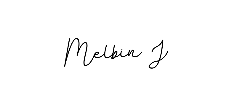 It looks lik you need a new signature style for name Melbin J. Design unique handwritten (BallpointsItalic-DORy9) signature with our free signature maker in just a few clicks. Melbin J signature style 11 images and pictures png