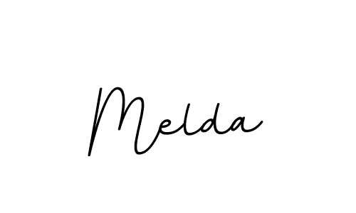 How to make Melda name signature. Use BallpointsItalic-DORy9 style for creating short signs online. This is the latest handwritten sign. Melda signature style 11 images and pictures png