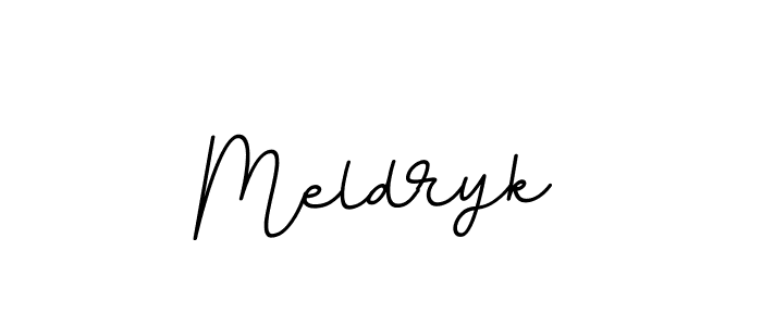Use a signature maker to create a handwritten signature online. With this signature software, you can design (BallpointsItalic-DORy9) your own signature for name Meldryk. Meldryk signature style 11 images and pictures png