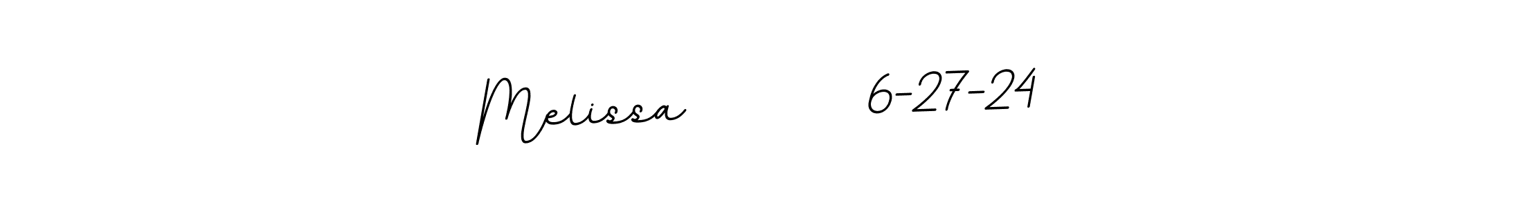 Create a beautiful signature design for name Melissa        6-27-24. With this signature (BallpointsItalic-DORy9) fonts, you can make a handwritten signature for free. Melissa        6-27-24 signature style 11 images and pictures png