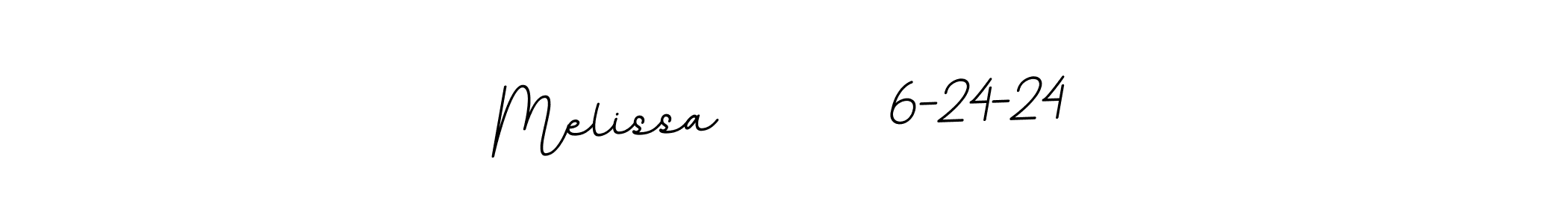 You should practise on your own different ways (BallpointsItalic-DORy9) to write your name (Melissa       6-24-24) in signature. don't let someone else do it for you. Melissa       6-24-24 signature style 11 images and pictures png