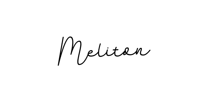 Make a beautiful signature design for name Meliton. With this signature (BallpointsItalic-DORy9) style, you can create a handwritten signature for free. Meliton signature style 11 images and pictures png