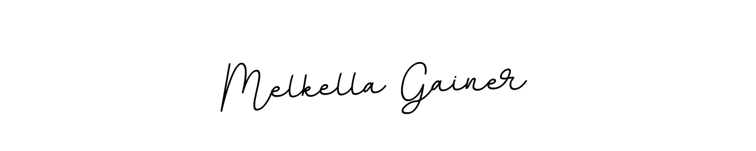 Make a beautiful signature design for name Melkella Gainer. With this signature (BallpointsItalic-DORy9) style, you can create a handwritten signature for free. Melkella Gainer signature style 11 images and pictures png