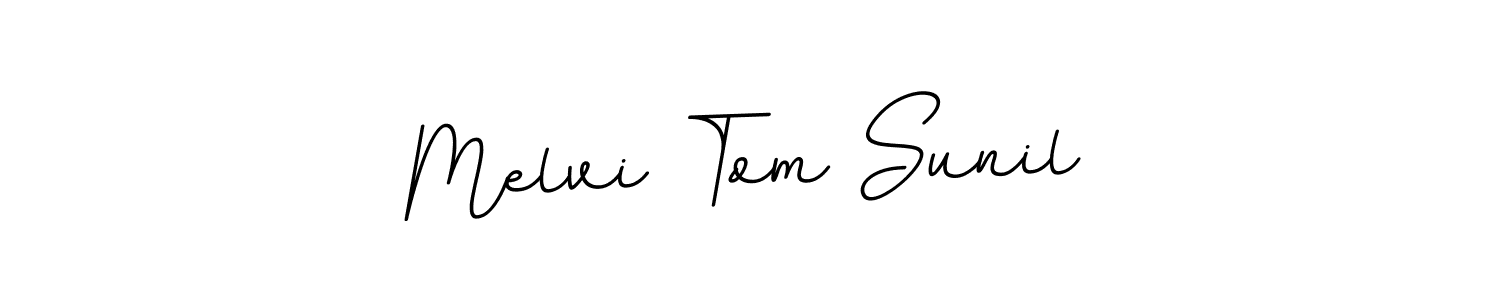 Melvi Tom Sunil stylish signature style. Best Handwritten Sign (BallpointsItalic-DORy9) for my name. Handwritten Signature Collection Ideas for my name Melvi Tom Sunil. Melvi Tom Sunil signature style 11 images and pictures png