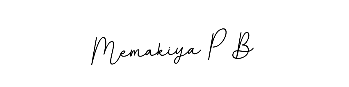 Make a beautiful signature design for name Memakiya P B. With this signature (BallpointsItalic-DORy9) style, you can create a handwritten signature for free. Memakiya P B signature style 11 images and pictures png