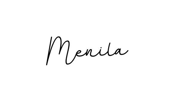 Menila stylish signature style. Best Handwritten Sign (BallpointsItalic-DORy9) for my name. Handwritten Signature Collection Ideas for my name Menila. Menila signature style 11 images and pictures png