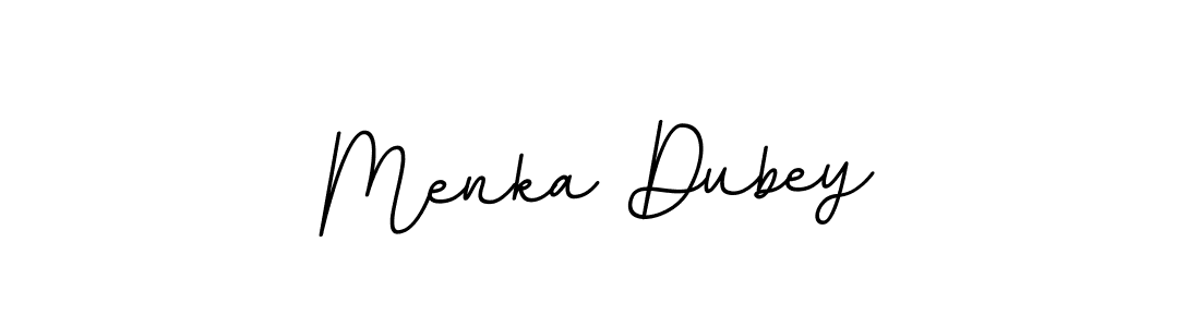 How to make Menka Dubey name signature. Use BallpointsItalic-DORy9 style for creating short signs online. This is the latest handwritten sign. Menka Dubey signature style 11 images and pictures png