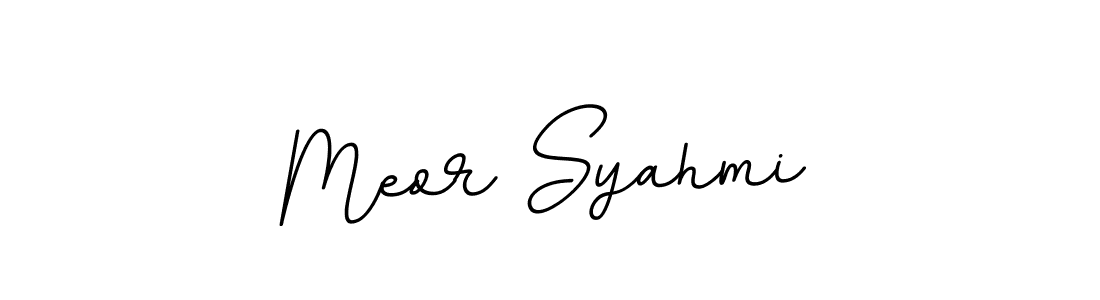 BallpointsItalic-DORy9 is a professional signature style that is perfect for those who want to add a touch of class to their signature. It is also a great choice for those who want to make their signature more unique. Get Meor Syahmi name to fancy signature for free. Meor Syahmi signature style 11 images and pictures png