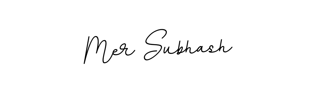 Create a beautiful signature design for name Mer Subhash. With this signature (BallpointsItalic-DORy9) fonts, you can make a handwritten signature for free. Mer Subhash signature style 11 images and pictures png
