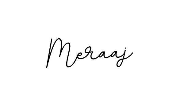 How to make Meraaj name signature. Use BallpointsItalic-DORy9 style for creating short signs online. This is the latest handwritten sign. Meraaj signature style 11 images and pictures png