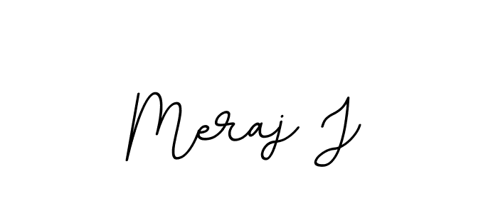 if you are searching for the best signature style for your name Meraj J. so please give up your signature search. here we have designed multiple signature styles  using BallpointsItalic-DORy9. Meraj J signature style 11 images and pictures png