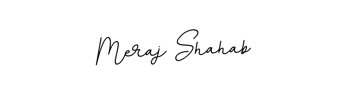 Meraj Shahab stylish signature style. Best Handwritten Sign (BallpointsItalic-DORy9) for my name. Handwritten Signature Collection Ideas for my name Meraj Shahab. Meraj Shahab signature style 11 images and pictures png