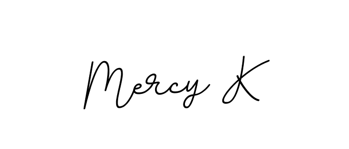 It looks lik you need a new signature style for name Mercy K. Design unique handwritten (BallpointsItalic-DORy9) signature with our free signature maker in just a few clicks. Mercy K signature style 11 images and pictures png
