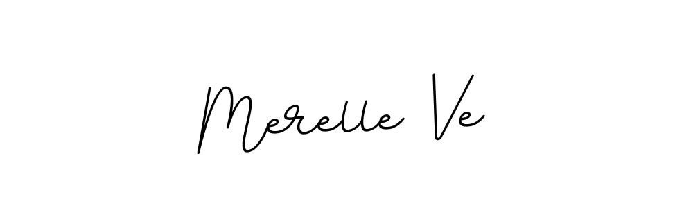 How to make Merelle Ve name signature. Use BallpointsItalic-DORy9 style for creating short signs online. This is the latest handwritten sign. Merelle Ve signature style 11 images and pictures png