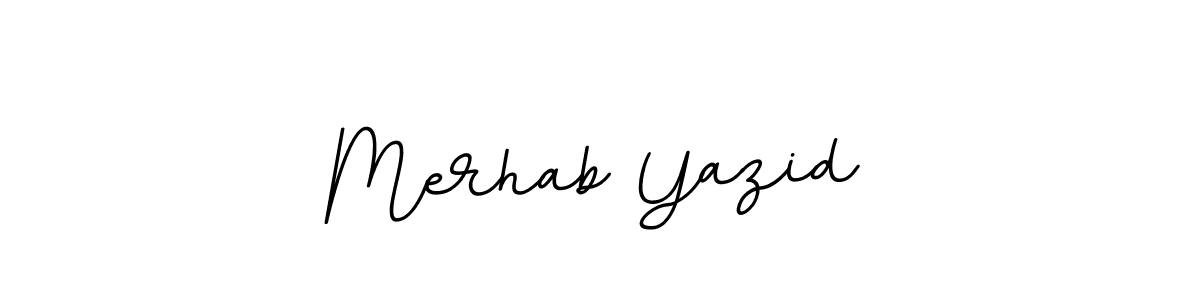 Design your own signature with our free online signature maker. With this signature software, you can create a handwritten (BallpointsItalic-DORy9) signature for name Merhab Yazid. Merhab Yazid signature style 11 images and pictures png