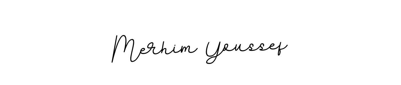 Make a beautiful signature design for name Merhim Youssef. With this signature (BallpointsItalic-DORy9) style, you can create a handwritten signature for free. Merhim Youssef signature style 11 images and pictures png