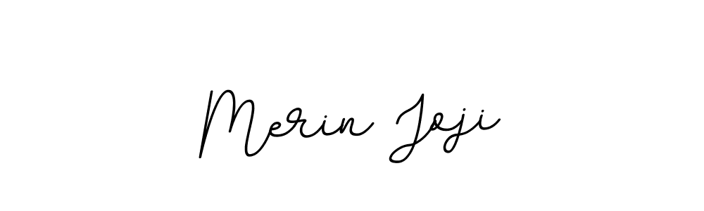 How to make Merin Joji name signature. Use BallpointsItalic-DORy9 style for creating short signs online. This is the latest handwritten sign. Merin Joji signature style 11 images and pictures png