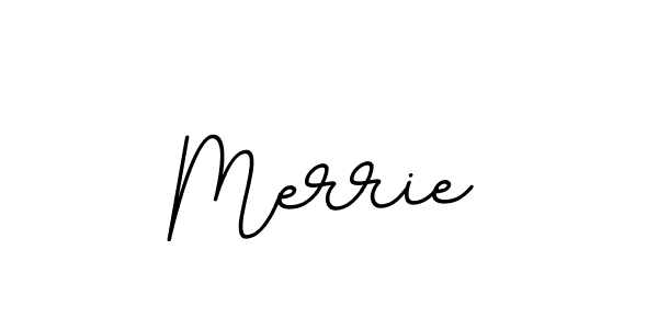 Create a beautiful signature design for name Merrie. With this signature (BallpointsItalic-DORy9) fonts, you can make a handwritten signature for free. Merrie signature style 11 images and pictures png