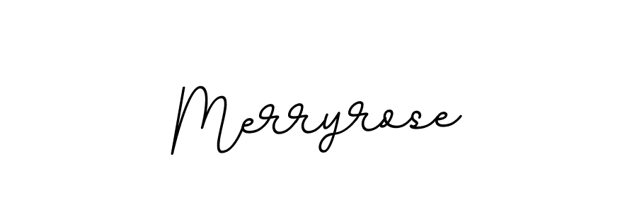 Use a signature maker to create a handwritten signature online. With this signature software, you can design (BallpointsItalic-DORy9) your own signature for name Merryrose. Merryrose signature style 11 images and pictures png
