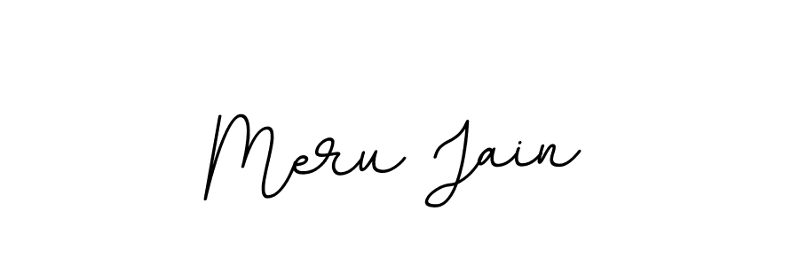 Design your own signature with our free online signature maker. With this signature software, you can create a handwritten (BallpointsItalic-DORy9) signature for name Meru Jain. Meru Jain signature style 11 images and pictures png