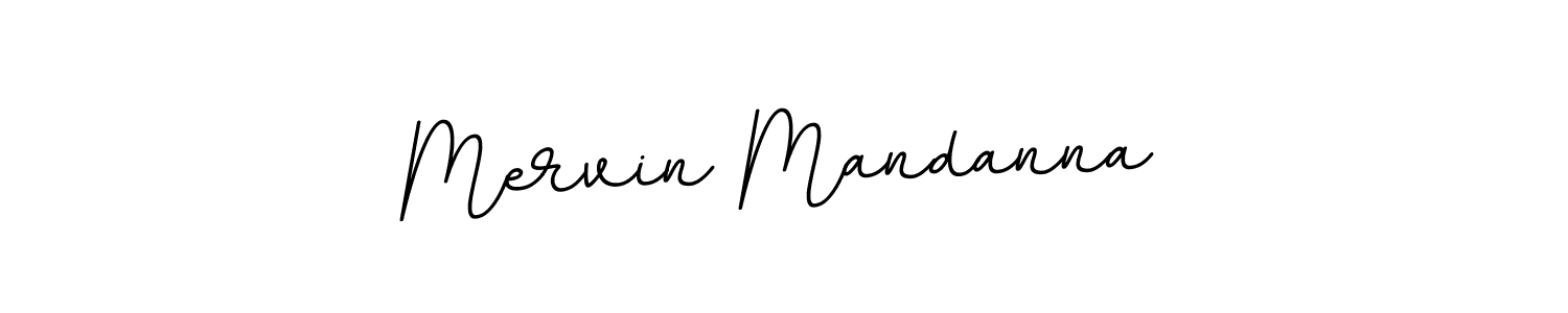 How to make Mervin Mandanna name signature. Use BallpointsItalic-DORy9 style for creating short signs online. This is the latest handwritten sign. Mervin Mandanna signature style 11 images and pictures png