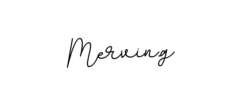 Use a signature maker to create a handwritten signature online. With this signature software, you can design (BallpointsItalic-DORy9) your own signature for name Mervin.g. Mervin.g signature style 11 images and pictures png