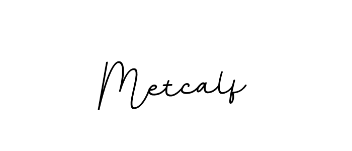 Use a signature maker to create a handwritten signature online. With this signature software, you can design (BallpointsItalic-DORy9) your own signature for name Metcalf. Metcalf signature style 11 images and pictures png