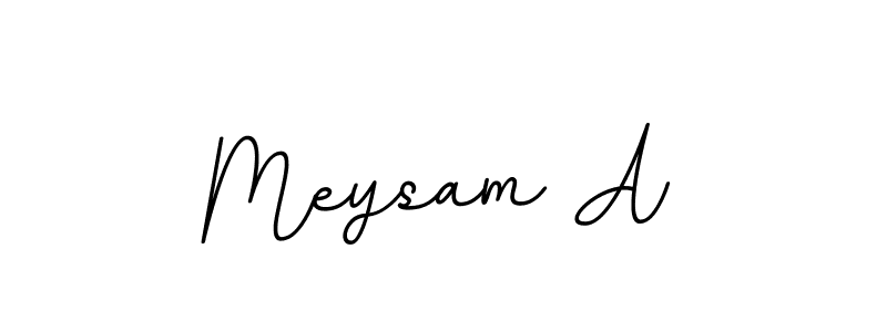 This is the best signature style for the Meysam A name. Also you like these signature font (BallpointsItalic-DORy9). Mix name signature. Meysam A signature style 11 images and pictures png