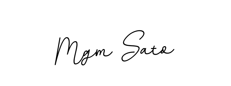 Use a signature maker to create a handwritten signature online. With this signature software, you can design (BallpointsItalic-DORy9) your own signature for name Mgm Sato. Mgm Sato signature style 11 images and pictures png