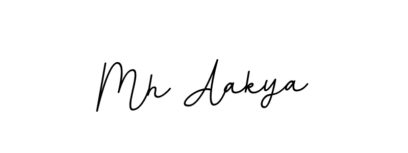 Make a beautiful signature design for name Mh Aakya. With this signature (BallpointsItalic-DORy9) style, you can create a handwritten signature for free. Mh Aakya signature style 11 images and pictures png