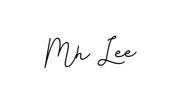 Create a beautiful signature design for name Mh Lee. With this signature (BallpointsItalic-DORy9) fonts, you can make a handwritten signature for free. Mh Lee signature style 11 images and pictures png