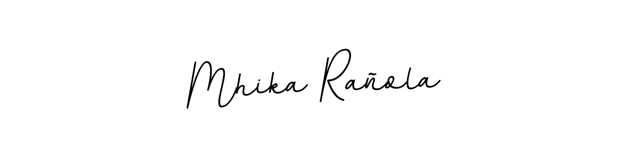 Create a beautiful signature design for name Mhika Rañola. With this signature (BallpointsItalic-DORy9) fonts, you can make a handwritten signature for free. Mhika Rañola signature style 11 images and pictures png