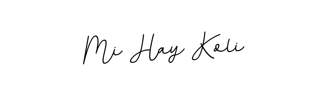 if you are searching for the best signature style for your name Mi Hay Koli. so please give up your signature search. here we have designed multiple signature styles  using BallpointsItalic-DORy9. Mi Hay Koli signature style 11 images and pictures png