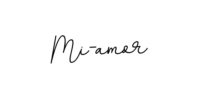 How to make Mi-amor name signature. Use BallpointsItalic-DORy9 style for creating short signs online. This is the latest handwritten sign. Mi-amor signature style 11 images and pictures png