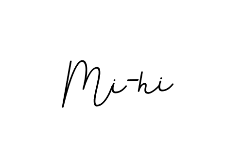 How to make Mi-hi name signature. Use BallpointsItalic-DORy9 style for creating short signs online. This is the latest handwritten sign. Mi-hi signature style 11 images and pictures png