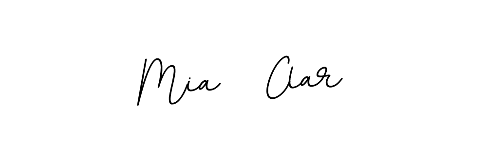 How to make Mia   Clar name signature. Use BallpointsItalic-DORy9 style for creating short signs online. This is the latest handwritten sign. Mia   Clar signature style 11 images and pictures png