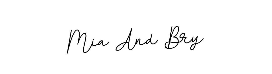 Make a beautiful signature design for name Mia And Bry. With this signature (BallpointsItalic-DORy9) style, you can create a handwritten signature for free. Mia And Bry signature style 11 images and pictures png