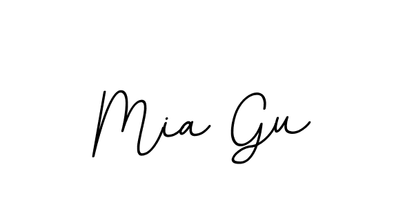 How to make Mia Gu name signature. Use BallpointsItalic-DORy9 style for creating short signs online. This is the latest handwritten sign. Mia Gu signature style 11 images and pictures png