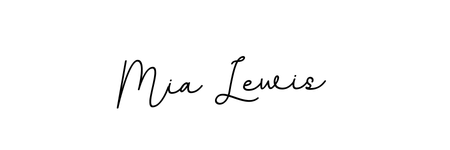 How to make Mia Lewis name signature. Use BallpointsItalic-DORy9 style for creating short signs online. This is the latest handwritten sign. Mia Lewis signature style 11 images and pictures png