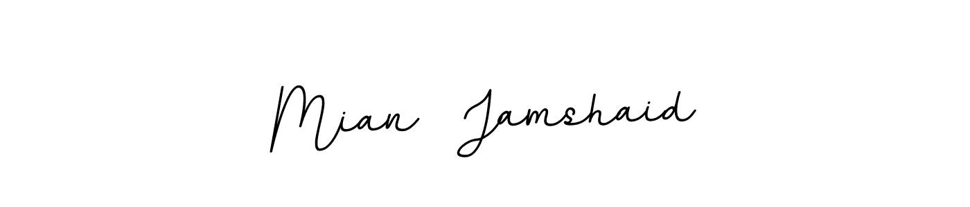 This is the best signature style for the Mian  Jamshaid name. Also you like these signature font (BallpointsItalic-DORy9). Mix name signature. Mian  Jamshaid signature style 11 images and pictures png