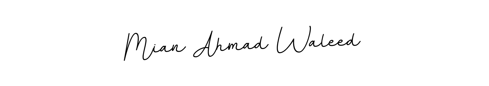 Design your own signature with our free online signature maker. With this signature software, you can create a handwritten (BallpointsItalic-DORy9) signature for name Mian Ahmad Waleed. Mian Ahmad Waleed signature style 11 images and pictures png