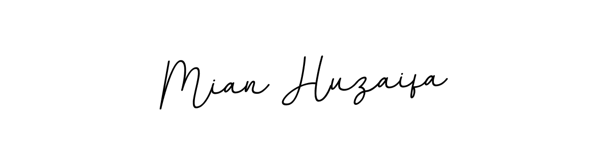 Use a signature maker to create a handwritten signature online. With this signature software, you can design (BallpointsItalic-DORy9) your own signature for name Mian Huzaifa. Mian Huzaifa signature style 11 images and pictures png
