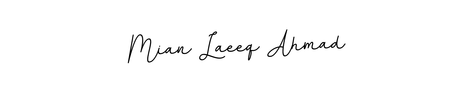 if you are searching for the best signature style for your name Mian Laeeq Ahmad. so please give up your signature search. here we have designed multiple signature styles  using BallpointsItalic-DORy9. Mian Laeeq Ahmad signature style 11 images and pictures png